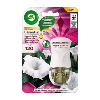 Снимка на ароматизатор комплект Air Wick Moon Lily and Smooth Satin Лунна лилия и нежен сатен 19мл