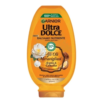 Снимка на балсам Garnier Gli Oli Meravigliosi Argan and Camelia Арганово масло и камелия за суха и заплетена коса 200мл