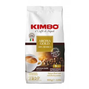 Снимка на кафе Kimbo Aroma Gold 100пр. Arabica 1кг зърна