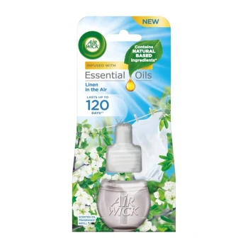 Снимка на ароматизатор пълнител Air Wick Linen in the Air полух на лен 19мл