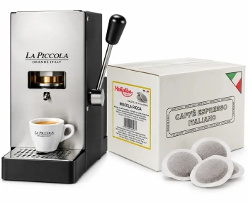 Снимка на кафе машина La Piccola Sara Classic + подарък кафе Mokalba Rica 100бр хартиени дози