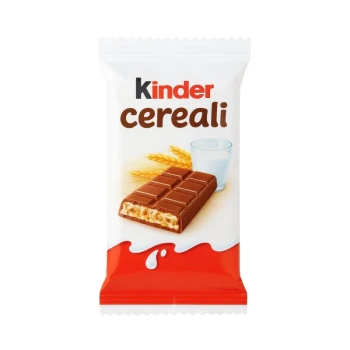 Снимка на шоколад Kinder Cereali млечен ш-ов бар с млечен бял крем и зърнени култури 23.5гр 1бр