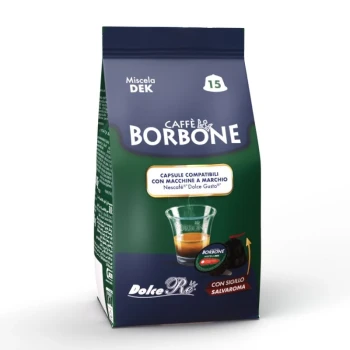 Снимка на кафе Borbone Dek без кофеин за Dolce Gusto 15бр