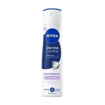 Снимка на део спрей дезодорант Nivea Derma Control Restore sensitive skin vitamin E 72h 150мл