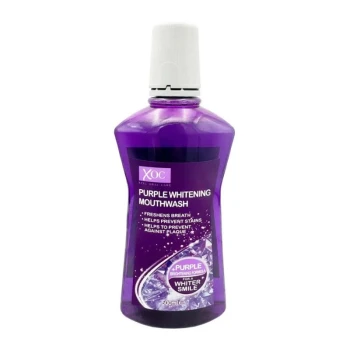 Снимка на вода за уста XOC Xpel Purple Whitening избелваща с технология за цветова корекция 500мл