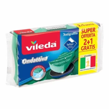 Снимка на гъба Vileda Ondattiva за тефлон вълнообразна не драскаща 3бр
