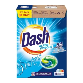 Снимка на капсули Dash Alpen Frische 3in1 универсал 60пр
